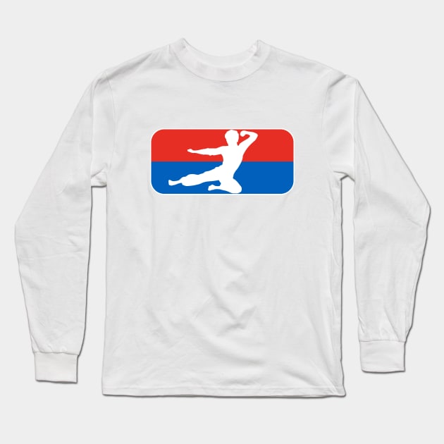 Kung Fu -   fly kick logo - NBA style Long Sleeve T-Shirt by mrsupicku